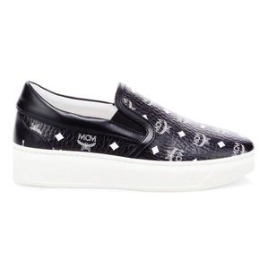 White and black mcm sneakers size 9